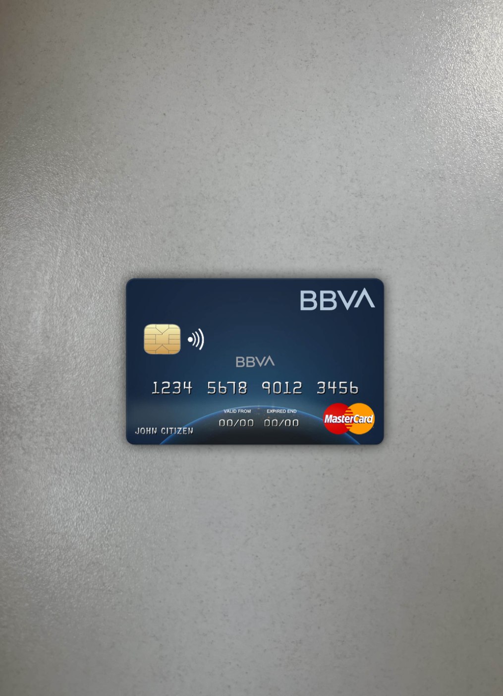 Download Colombia BBVA  bank mastercard photolook front Photoshop template
